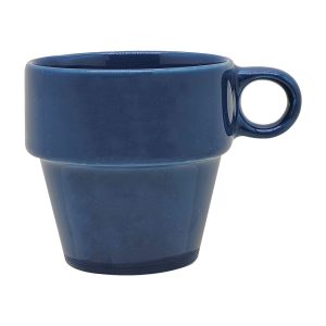 XICARA P/CHA CERAMICA EMPILHAVEL AZUL MARINHO 210ml