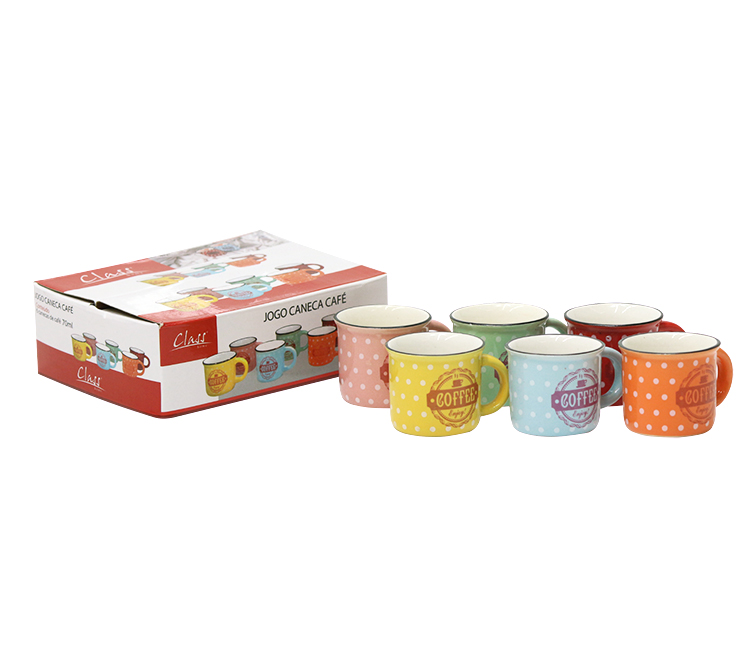 JOGO DE CANECA CAFÉ 6 PÇS CLASS HOME