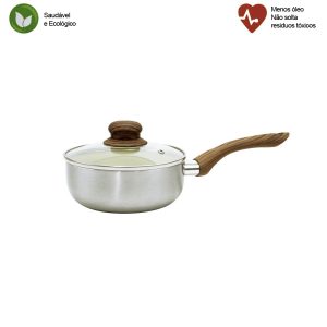 PANELA ANTIADERENTE DE ALUMÍNIO COM REVESTIMENTO CERÂMICO 16CM
