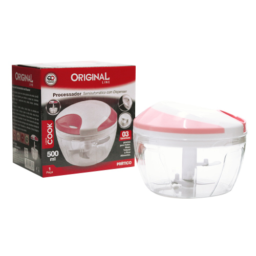 PROCESSADOR DE ALIMENTOS MANUAL ROSA 500ML - Image 2