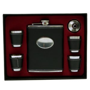 WHISKEIRA DE BOLSO EM COURO ROCIE